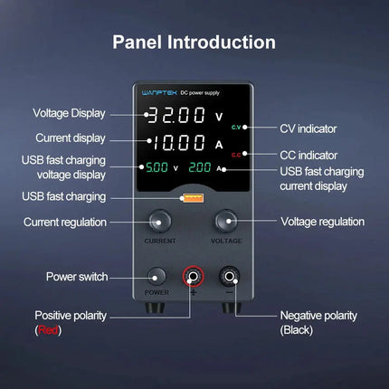 Wanptek DC Power Supply 30V 10A 5A Variable Bench Power Supply Adjustable Lab Power Supply 60V 5A 120V 3A  Voltage Regulator HEBDO