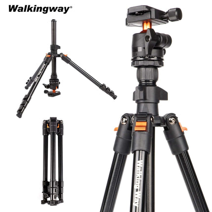 WalkingWay 62.99 Inch Professional High Camera Tripod for DSLR Portable Aluminum Travel Tripod with 360Degree Panorama Ball Head HEBDO STORE