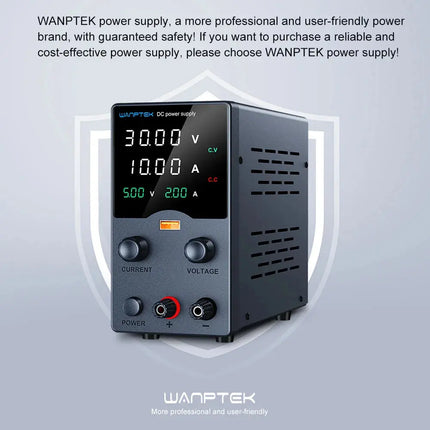 Wanptek DC Power Supply 30V 10A 5A Variable Bench Power Supply Adjustable Lab Power Supply 60V 5A 120V 3A  Voltage Regulator HEBDO