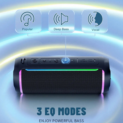 Ortizan X30 Portable Bluetooth Speakers Bass Boost 40W Powerful Wireless IPX7 Waterproof Speaker with 6600mAh Battery USB/TF/AUX HEBDO