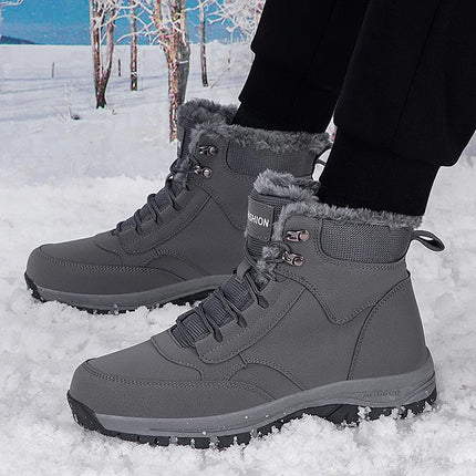 Men's Winter Snow Boots woman's Waterproof sneakers Super Warm Men's Boots Outdoor Men Hiking Boots Work Travel Shoes Size 37-47 HEBDO STORE