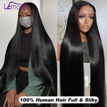 250 Density 13x6 HD Lace Frontal Wig Invisible Real HD Lace 13x4 Full Frontal Lace Wig Straight Pre Plucked Virgin Human Hair HEBDO STORE