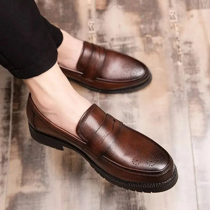 Luxurious Men Dress Shoes  Inner High Loafers Men Shoes Casual Shoe Man Fit Classic Party British Men's Height-increasing Shoes - Premium  from FRANTZDOL STORE  - Just $34.60! Shop now at FRANTZDOL STORE 