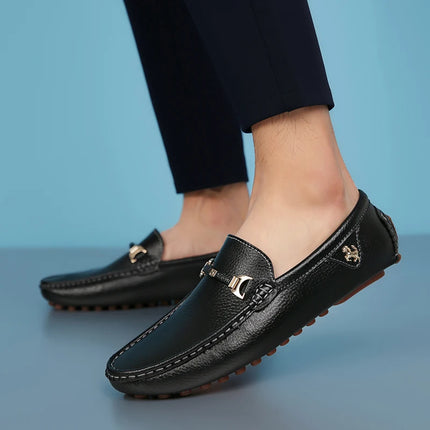 2023 Men High Quality Leather Loafers Men HEBDO STORE