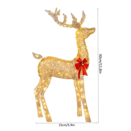 Acrylic Elk Deer LED Light, Reindeer Family Decor, Lighted Christmas Decor, Bucks Light Up, Indoor Outdoor Garden Yard, 1-3Pcs HEBDO STORE