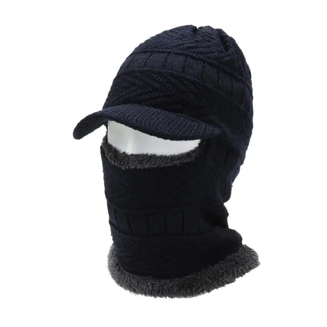 Winter Hat for Men Skullies Beanies Hats Winter Beanies for Men Women Wool Scarf Cap Balaclava Mask Bonnet Knitted Hat for Women HEBDO