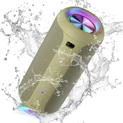 Portable Speaker, Wireless Bluetooth Speaker, IPX7 Waterproof, 24W Loud Stereo Sound with Mic, Bassboom Technology, TWS Pairing HEBDO