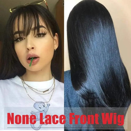 Wig With Bangs Fringe Wigs Human Hair Wig For Women Brazilian 100%Human Hair Sale Bangs Wig Full Machine Made Remy Hair Glueless HEBDO STORE