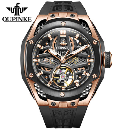 OUPINKE Men's Watches Full Skeleton 50ATM Waterproof Luminous Automatic Mechanical Watch for Man HEBDO STORE