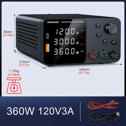 NANKADF DC Power Supply, 0-30V 0-10A with High Accuracy 4-Digit LED Display, 5V/2A USB Port, Encoder Adjustment N-GA3010H HEBDO