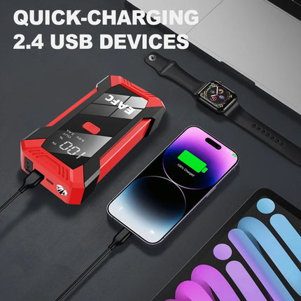 Super Capacitor Car Jump Starter 2000A/1200A Car Booster Device Portable Battery Starters Charger Starting for Emergency Device HEBDO STORE