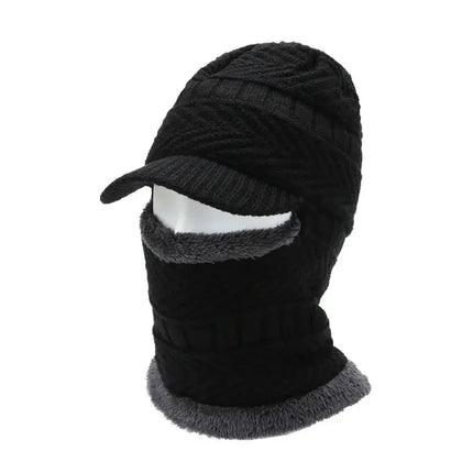 Winter Hat for Men Skullies Beanies Hats Winter Beanies for Men Women Wool Scarf Cap Balaclava Mask Bonnet Knitted Hat for Women HEBDO