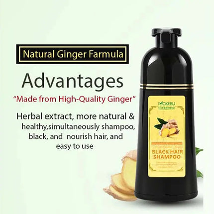 Mokeru Long Lasting Permanent Hair Color Natrual Ginger Hair Dye Black Shampoo for Women and Men Fast Beatuy Health Products HEBDO