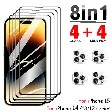 for iphone 15 Tempered Glass For iphone 14 pro Screen Protector iphone 13 12 Pro max Camera protectors for iphone 14pro Glass Film iphone 15 pro glass protector For apple iphone 14 pro max accessories FRANTZDOL STORE