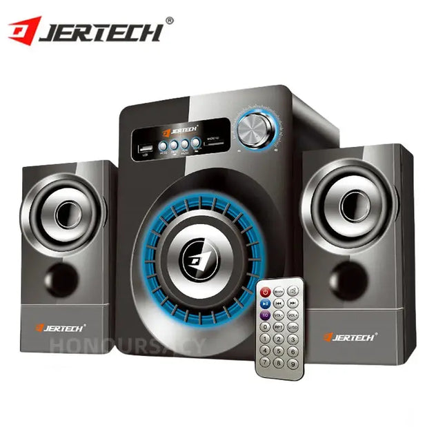 Professional Computer Audio Full Set DJ Sounds System BT Speakers with Amplifier Colorful LED Light Wired Subwoofer Speaker Set HEBDO