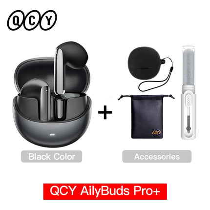 QCY HT10 AilyBuds Pro+ ANC Wireless Earphone Hi-Res Audio with LDAC Bluetooth 5.3 Earbuds 6 Mic AI HD Call Multipoint Connection HEBDO STORE