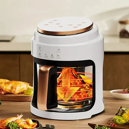 Smart Visual Air Fryer 3L Multi-functional Oil-free Fryer Automatic Household 360°Baking LED Touchscreen Deep Fryer without Oil FRANTZDOL STORE