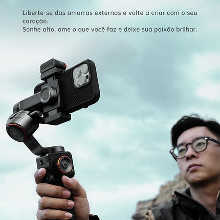 Hohem iSteady M6 Kit Handheld Gimbal Stabilizer Selfie Tripod for Smartphone with AI Magnetic Fill Light Full Color Video Lights HEBDO STORE