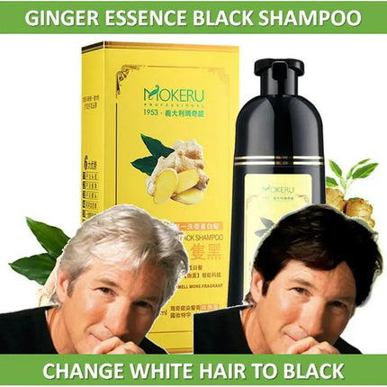 Mokeru Long Lasting Permanent Hair Color Natrual Ginger Hair Dye Black Shampoo for Women and Men Fast Beatuy Health Products HEBDO