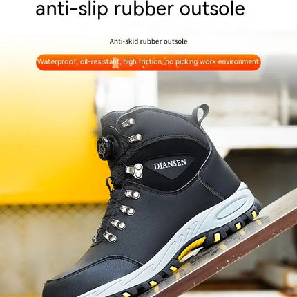 Rotating Button Safety Shoes Men Work Sneakers Indestructible Shoes Puncture-Proof Protective Shoes Work Boots Steel Toe HEBDO STORE