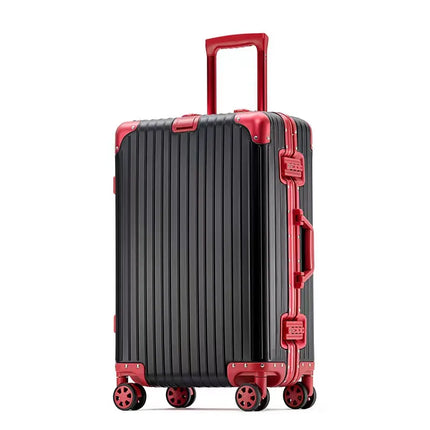 100% Aluminum-magnesium alloy Travel Suitcase Rolling Luggage 20/24/28 inch Trolley Luggage Carry-On Cabin Suitcase  Inch Silver HEBDO STORE