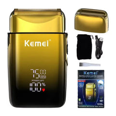 Kemei TX10 New Electric Shaver with LED Display Screen Rechargeable Hair Beard Razor Bald Head Shaving for Men HEBDO