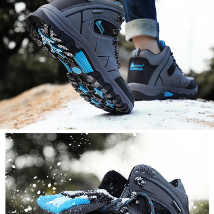 Brand Men Winter Snow Boots Waterproof Leather Sneakers Super Warm Men's Boots Outdoor Male Hiking Boots Work Shoes Size 39-47 HEBDO STORE