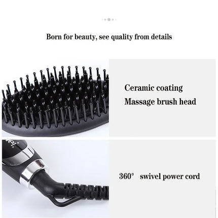 Hot Comb Straightener Electric Straightener Curler Wet Dry Use Hair Hot Heating Comb For Hair Straight Hair Comb HEBDO STORE