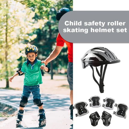 Kids Bike Helmet Knee Elbow Protective Gear Set with Wrist Guards Adjustable Safety Ride Protection Gear for Skateboard Scooter Hebdo Store