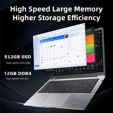 New 2024 Laptop Computer Windows 11 12GB RAM 1TB SSD Intel CORE i7 7500U 1920*1080 Resolution Laptop 14.1" Office Study Computer HEBDO STORE