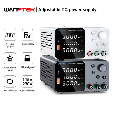 Wanptek Laboratory DC Power Supply Adjustable 30V 10A 60V 5A For Phone Repair Charge the Battery Lab Bench Power Supplies HEBDO