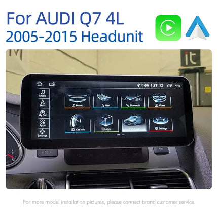 Android 14 Car Audio  Multimedia Player Carplay For Audi Q7 4L 2005-2015 GPS Navigation Stereo WIFI DSP Automotive Screen HEBDO