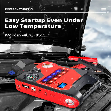 4 In 1 2000A Jump Starter Power Bank 16000mAh 150PSI Air Compressor Tire Pump Portable Charger Car Booster Starting Device HEBDO STORE