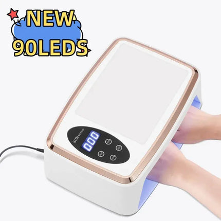 90 LEDS Nail Dryer LED Nail Lamp UV Lamp for Curing All Gel Nail Polish Motion Sensing Manicure Pedicure Salon Tool Big Space Hebdo Store