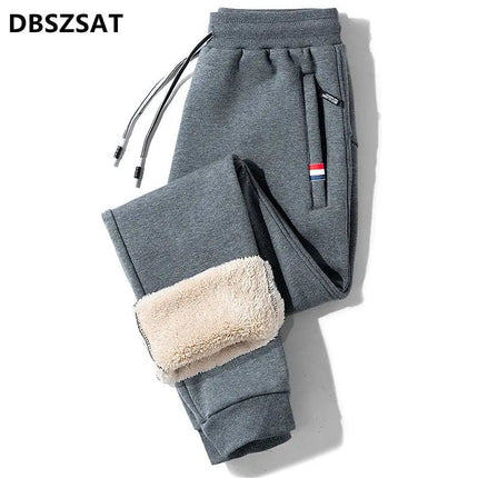 Winter Warm Fleece Pants Men 2023 Lambswool Thick Casual Thermal Sweatpants Male Trousers Brand High Quality Fashion Men Hebdo Store