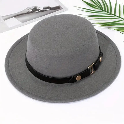 Four Seasons Flat  Top Hat for Men and Women's Versatile Woolen - Premium  from FRANTZDOL STORE  - Just $25.99! Shop now at FRANTZDOL STORE 