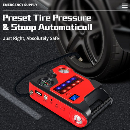 4 In 1 2000A Jump Starter Power Bank 16000mAh 150PSI Air Compressor Tire Pump Portable Charger Car Booster Starting Device HEBDO STORE