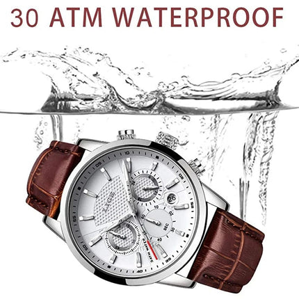 Watches Mens New LIGE Top Brand Luxury Casual Leather Quartz Men's Watch Business Clock Male Sports Waterproof Date Chronograph HEBDO STORE