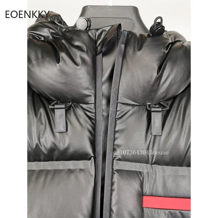 EOENKKY Couples Fashion Hooded Down Jacket Men's Short Bread Jacket Women's Casual Top Coat 1: 1 High Quality Winter Down Jacket HEBDO STORE