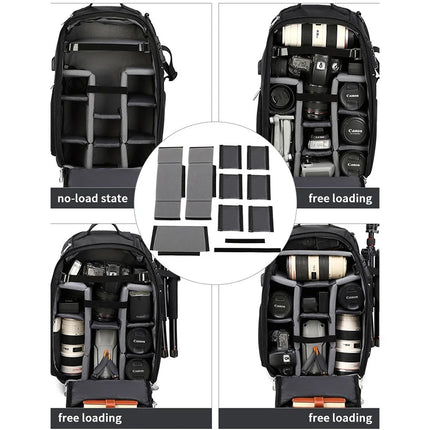 New Large Capacity Photography Backpack Waterproof Professional Camera Bag Stylish Laptop Backpack Suitcase For SLR Drone Canon HEBDO STORE