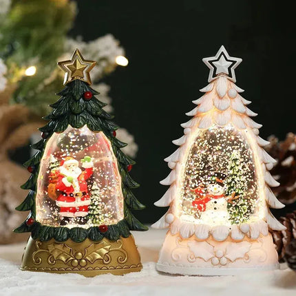 Christmas Waterfilled Sequin Wind Lamps Decoration Merry Christmas Decor For Home Xmas Ornaments Gift Santa Water Feature Lamp HEBDO STORE