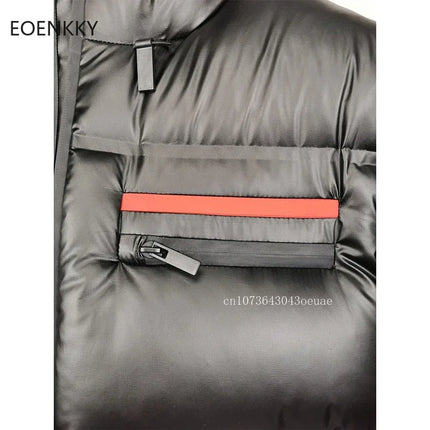 EOENKKY Couples Fashion Hooded Down Jacket Men's Short Bread Jacket Women's Casual Top Coat 1: 1 High Quality Winter Down Jacket HEBDO STORE