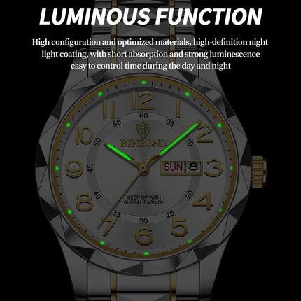 BINBOND Top Brand Luxury Man Wristwatch Waterproof Luminous Date Week Men Watches men HEBDO STORE