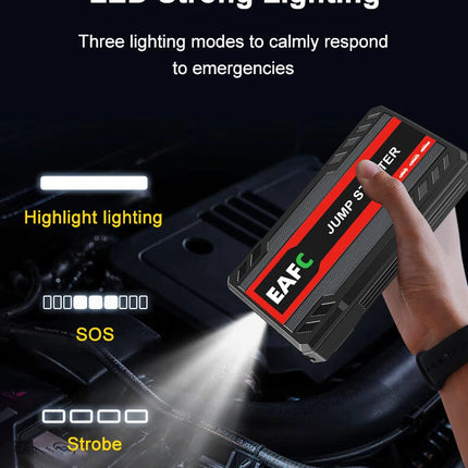 Super Capacitor Car Jump Starter 2000A/1200A Car Booster Device Portable Battery Starters Charger Starting for Emergency Device HEBDO STORE