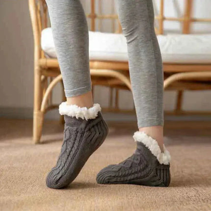 Warm Non Slip Socks Thermal Men Winter Short Cotton Thickened Family Sleep Soft Grip Plush Floor Slipper Sock Fluffy Women 2024 HEBDO