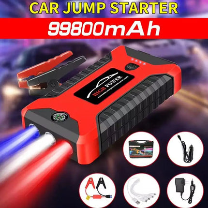 99800mAh Car Jump Starter Auto Portable Battery Starter Power Bank Car Tire Compressor Electric Devices For Cars Tyre Inflator HEBDO STORE