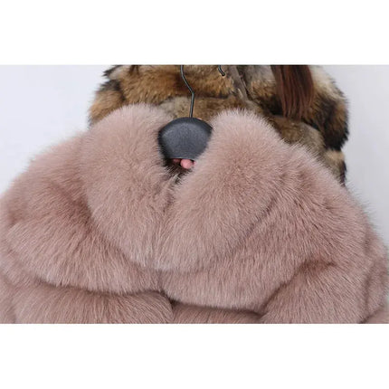 MAOMAOKONG 2023 Trend New Real Fur Coat Natural Fox Fur Women's Winter Coats Short Jackets Female Clothing Vests Fashion HEBDO STORE