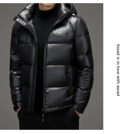 Super Down Jacket 2024 Winter New Short Coat Thickened Designer Clothing Hooded Casual Heating Luxury Down Ultra-light Filling HEBDO STORE