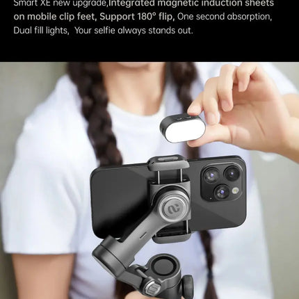 AOCHUAN 3-Axis Handheld Gimbal Stabilizer for Smartphone with Fill Light for iPhone Android Face Tracking Tiktok Vlog Smart XE HEBDO STORE