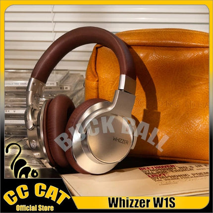 Whizzer W1S Bluetooth Wireless Headphones Retro Maillard Headphones Over Ear Headwear Low Delay Active Noise Reduction Earphones HEBDO STORE